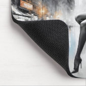 妖精ファンタジー雨の夜の通り夢の世界 マウスパッド (コーナー)