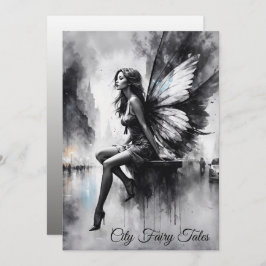 妖精ファンタジー雨の夜の通り夢の世界 招待状