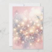 妖精ファーストピンク金ゴールドマッシュルーム女の子1歳の誕生日 招待状 (裏面)