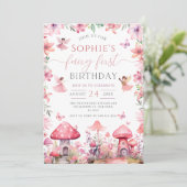 妖精ファーストフェアリーフォレストマジカルガール誕生日 招待状 (スタンド正面)