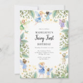 妖精ファースト 1歳の誕生日 マジカルガーデン 招待状 (正面)