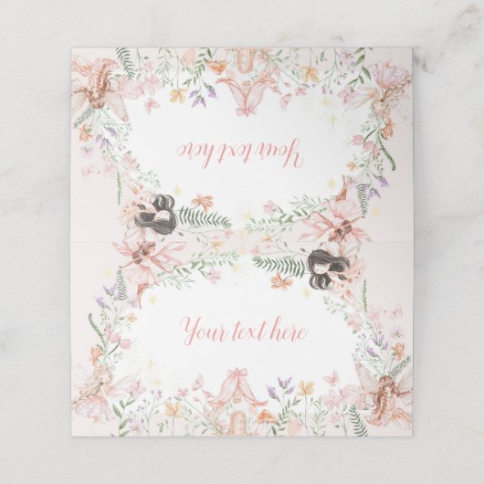 妖精フローラガーデン誕生日フードテント座席表 プレイスカード (外部開封)