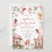 妖精フローラガールズ1st誕生日パーティー 招待状 (正面)