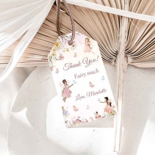 妖精フローラガールバースデーパーティーギフトラベル ギフトタグ