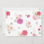 妖精フローラ誕生日写真サンキューカード サンキューカード (裏面)