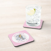 妖精プリンセスの花弁ドレス ファッションイラスト コースター (右側)