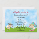 妖精プリンセスアンドガーデン誕生日招待状 招待状 (裏面)