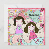 妖精プリンセスカスタマイズ誕生日招待状 招待状 (正面)