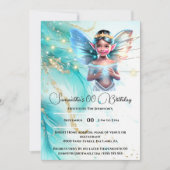 妖精プリンセスガールズバースデーテーマパーティー 招待状 (正面)