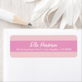 妖精プリンセスストライプ差出人住所ラベル ラベル (インサイチュ)