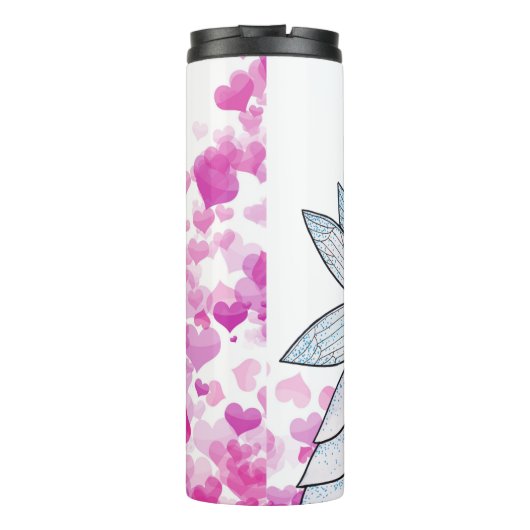 妖精プリンセスピンクハートファッションイラストレーション タンブラー (裏面)