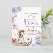 妖精プリンセスフラワーガーデンガールズバースデーパーティー 招待状 (スタンド正面)