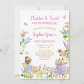 妖精プリンセスフラワーガーデンガールズ誕生日 招待状 (正面)