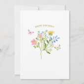 妖精プリンセスフラワーガーデンガールズ誕生日 招待状 (裏面)