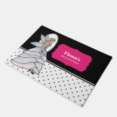 妖精プリンセスペタルドレスファッションイラストレーション ドアマット (アングル)