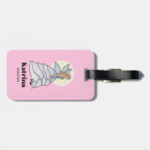妖精プリンセスペタルドレスファッションイラストレーション ラゲッジタグ (裏面横)