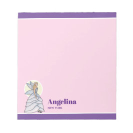 妖精プリンセス花びらドレスファッションイラストレーション ノートパッド