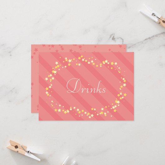 妖精プリンセス誕生日パーティードコーテーブルサイン2 招待状 (正面/裏面インサイチュ)