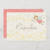 妖精プリンセス誕生日パーティードコーテーブルサイン 招待状 (正面/裏面)