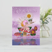 妖精プリンセス誕生日パーティー - 妖精パーティーの招待状 招待状 (スタンド正面)