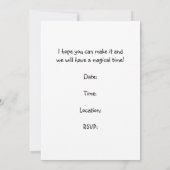 妖精プリンセス誕生日パーティー - 妖精パーティーの招待状 招待状 (裏面)