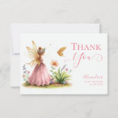 妖精プリンセス魅惑ガーデンベビーガールシャワー サンキューカード (正面)