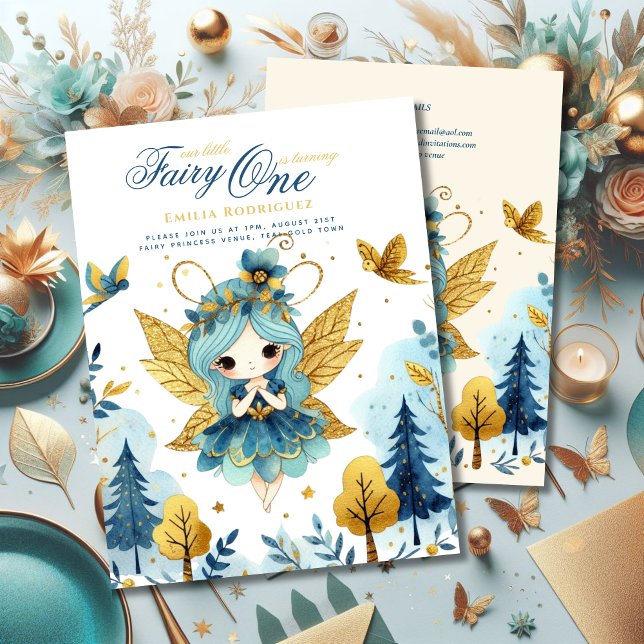 妖精プリンセス1st誕生日またはEDIT AGEティール（緑がかった色）金ゴールド (クリエイターアップロード済み)