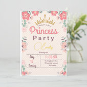 妖精プリンセス1st誕生日フローラ誕生日 招待状 (スタンド正面)
