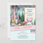 妖精プリンセス2nd誕生日TWOピンクフェアヤコア 招待状 (正面)
