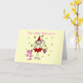 妖精プリンセス4th誕生日Tシャツとギフト カード (黄色い花)