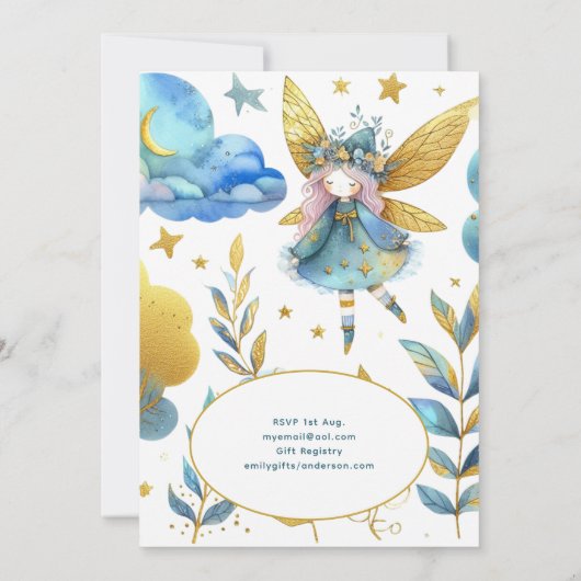 妖精プリンセス5th誕生日5ピンクフェアヤコア 招待状 (裏面)