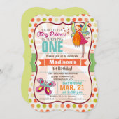 妖精プリンセス&バタフライバースデーパーティー 招待状 (正面/裏面)