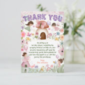 妖精ベビーガールシャワーフラワーティーパーティー サンキューカード (スタンド正面)