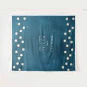 妖精ボケストリングライトのガーランドウェディングバックドロップ タペストリー (正面(横))