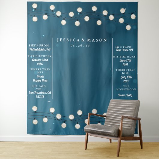 妖精ボケストリングライトガーランド結婚式背景 タペストリー (インサイチュ)