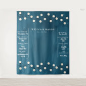 妖精ボケストリングライトガーランド結婚式背景 タペストリー (正面)