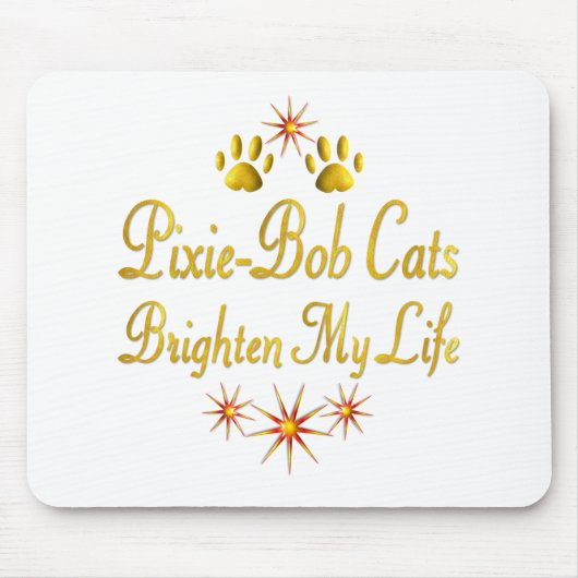 妖精ボブ猫は私の生命を明るくします マウスパッド (正面)