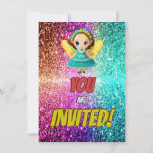 妖精マンガの誕生日招待状 子供へ 招待状 (裏面)