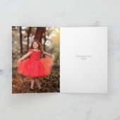 妖精メリークリスマスウッドランドの森の写真 カード (内部)