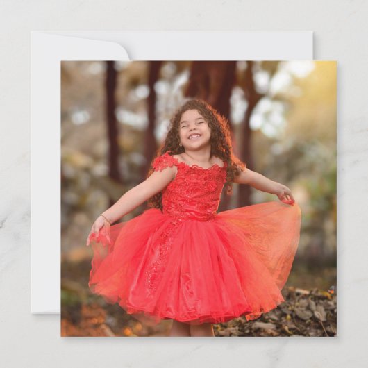 妖精メリークリスマスウッドランドの森の写真 カード (裏面)