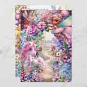 妖精ユニコーンありがとう サンキューカード (正面/裏面)