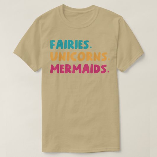 妖精ユニコーンMermaidsステートメントMermaid恋人 Tシャツ (デザイン正面)