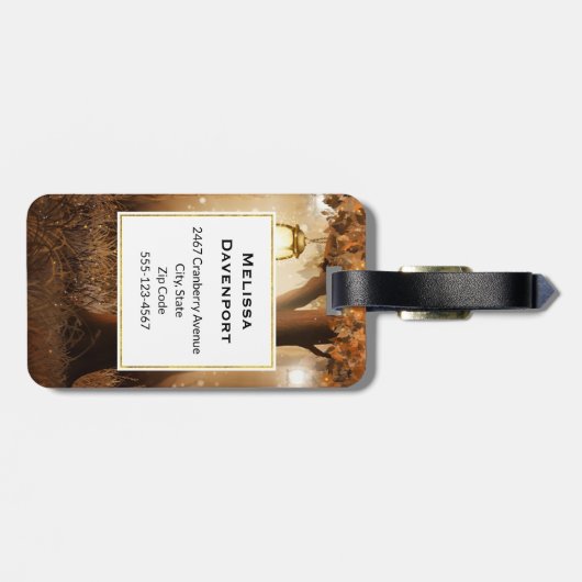 妖精ライト付き魔法の森モノグラム ラゲッジタグ (裏面横)