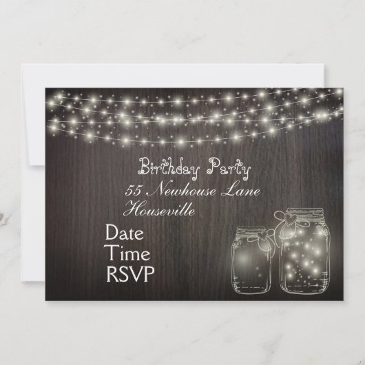 妖精ライト10代の女の子パーティー 招待状 (正面)