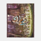 妖精リングや輪ダンスお祝いコージーフリースブランケット フリースブランケット (正面)