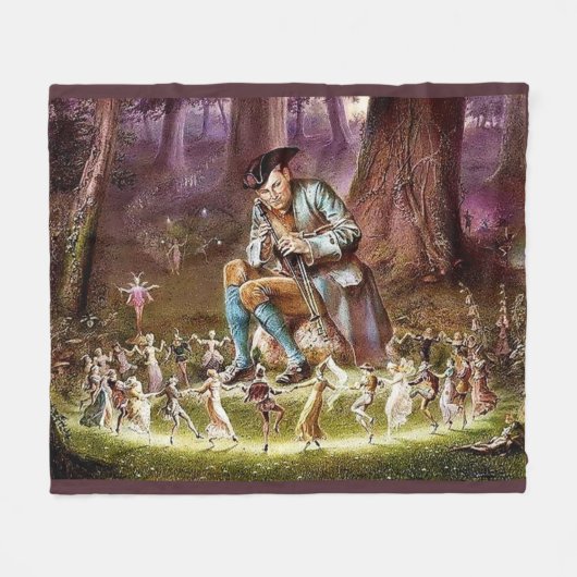 妖精リングや輪ダンスお祝いコージーフリースブランケット フリースブランケット (正面(横))