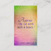 妖精レルム超能力リーダータロット神秘的ネオンカード 名刺 (裏面)