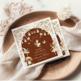 妖精ワイルドフラワーフラワーメドウ赤ちゃんシャワー スタンダードカクテルナプキン