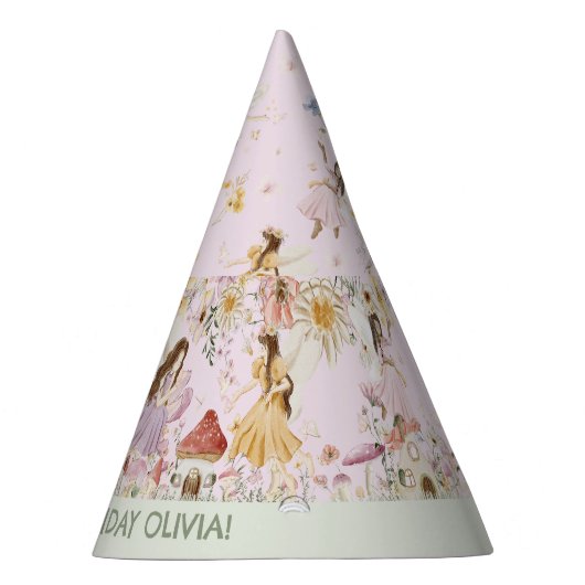 妖精ワイルドフラワーメドウフラワーズ誕生日コーン パーティーハット (右)