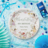 妖精ワイルドフラワーメドウフラワーズ誕生日 ペーパープレート (パーティー)